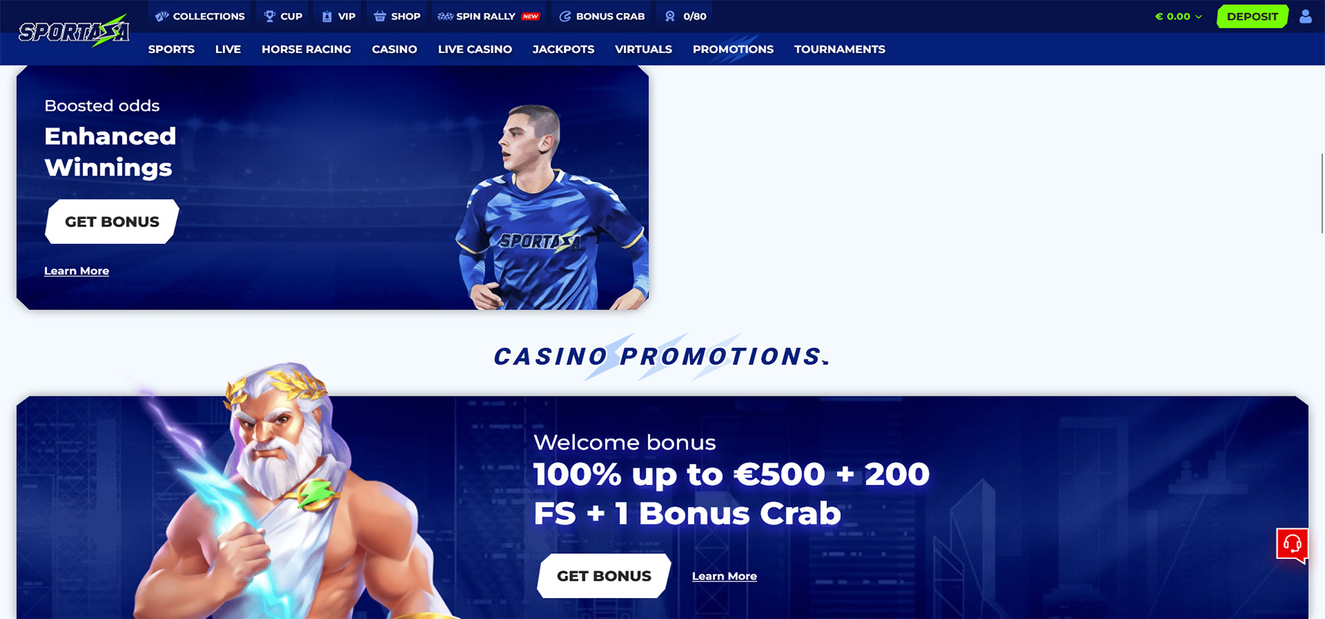 Sportaza casino promotions